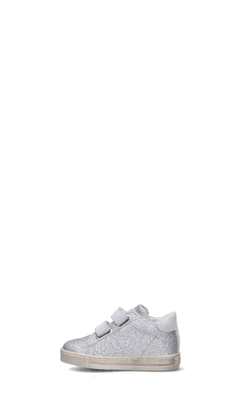 FALCOTTO Sneaker bimba argento in pelle