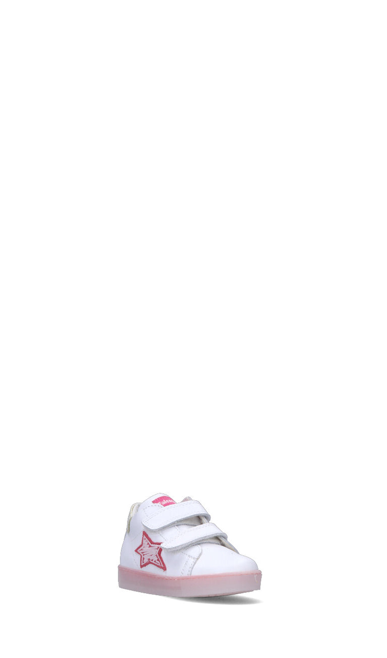 FALCOTTO Sneaker bambina bianca/rosa in pelle