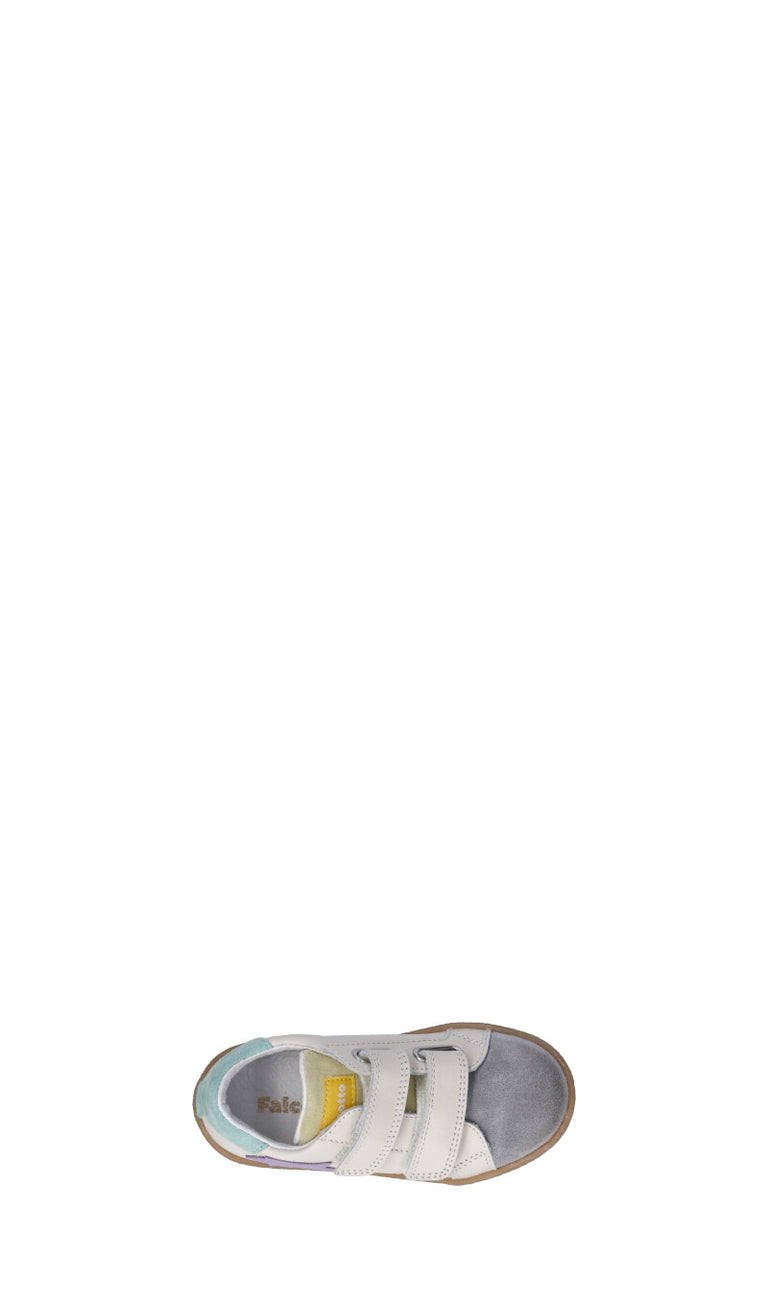 FALCOTTO Sneaker bambino panna/grigia in pelle