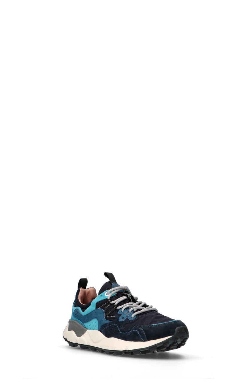 FLOWER MOUNTAIN Sneaker donna azzurra in pelle