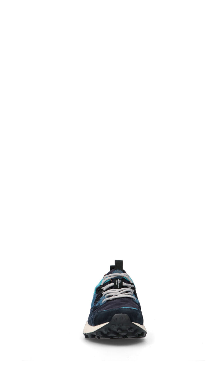 FLOWER MOUNTAIN Sneaker donna azzurra in pelle