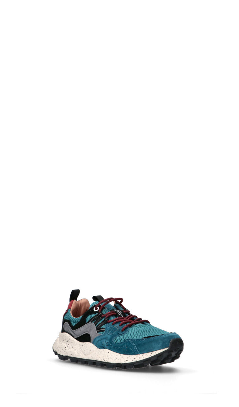 FLOWER MOUNTAIN Sneaker donna azzurra in pelle