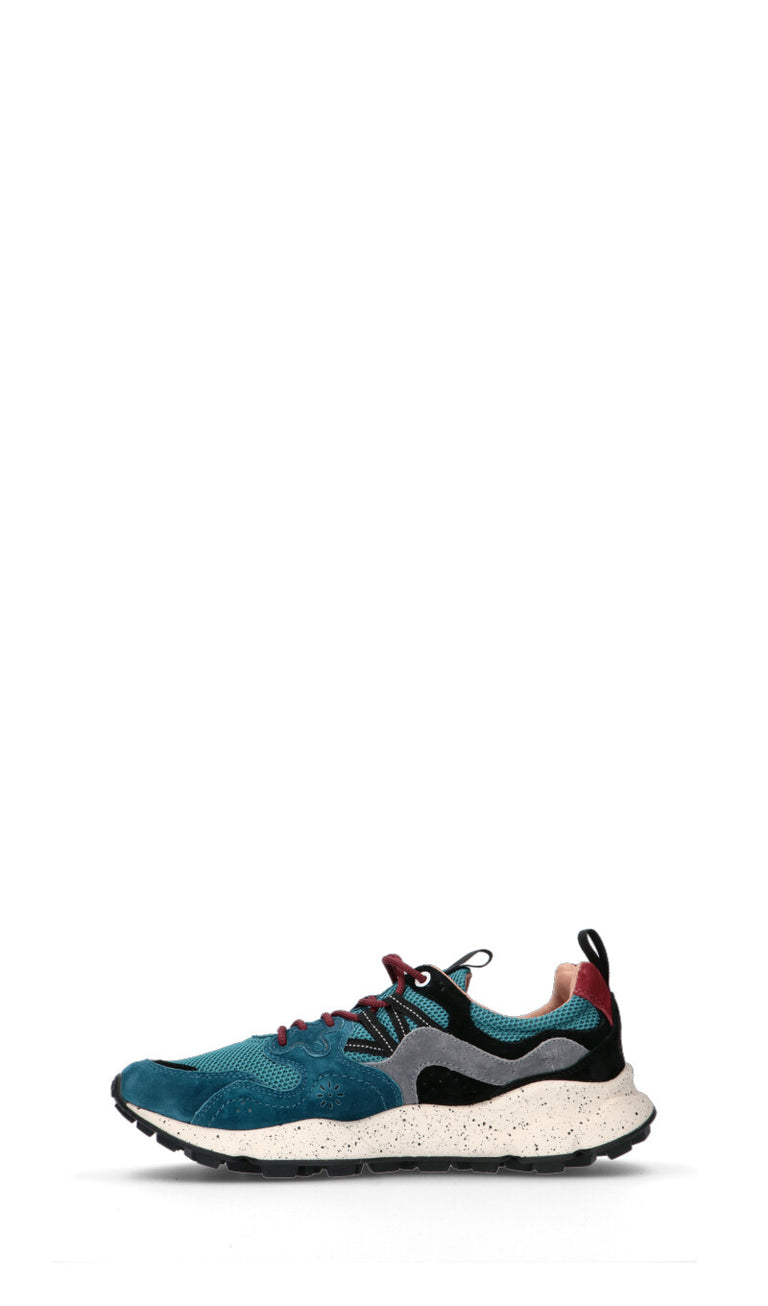 FLOWER MOUNTAIN Sneaker donna azzurra in pelle