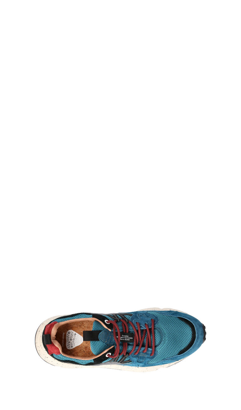 FLOWER MOUNTAIN Sneaker donna azzurra in pelle