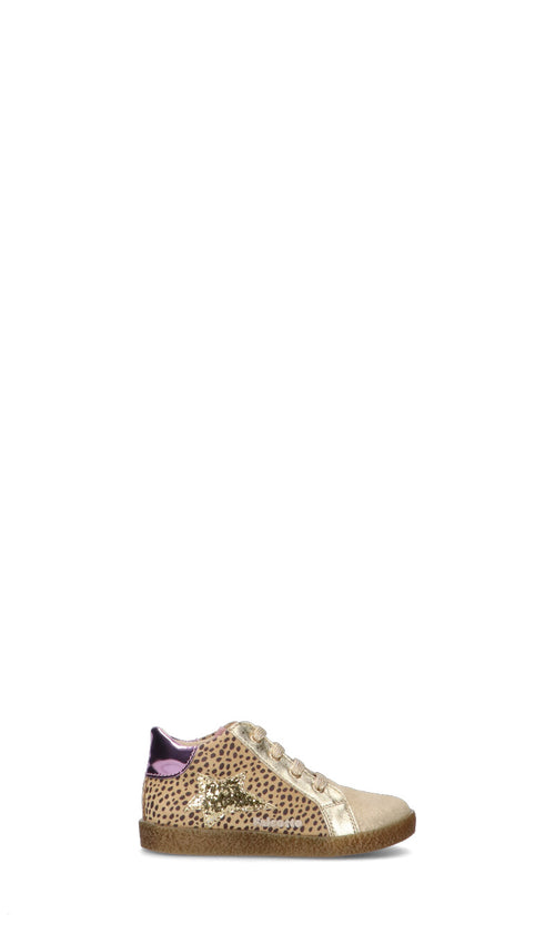 FALCOTTO Sneaker bimba beige in pelle