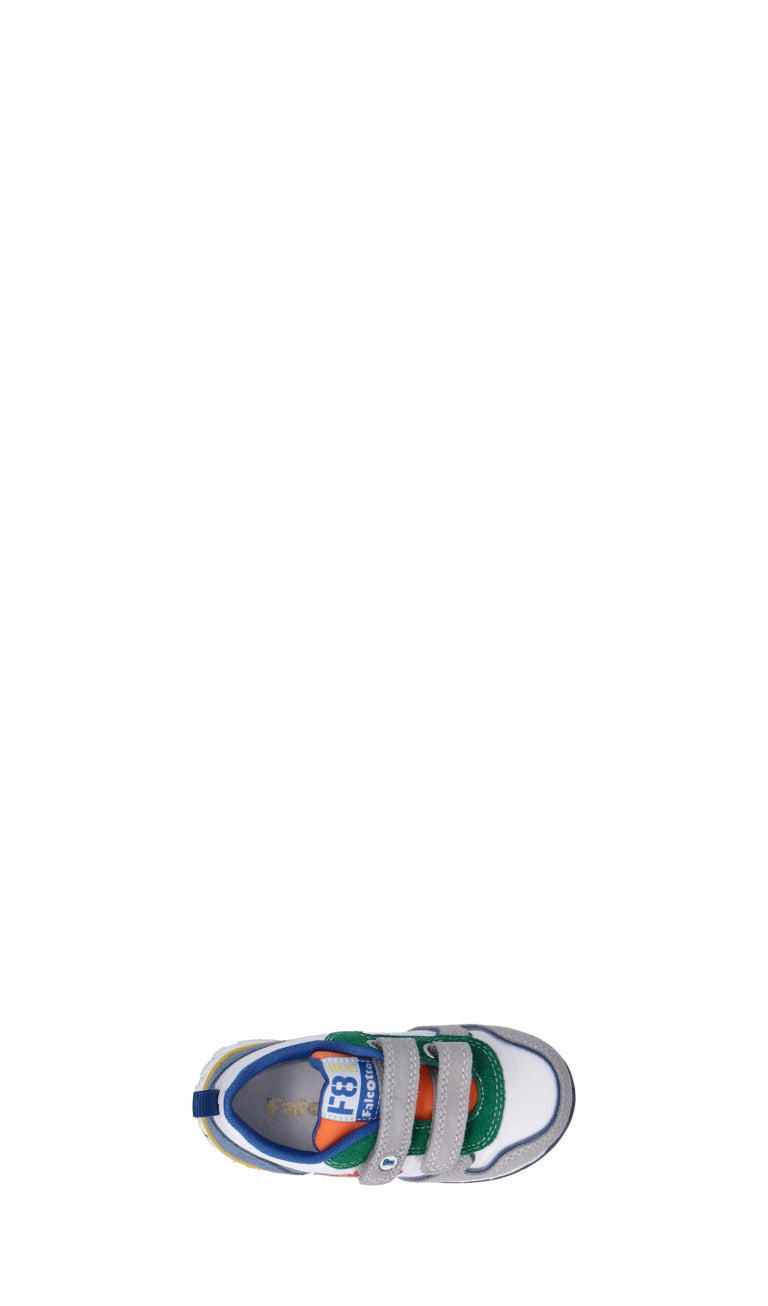 FALCOTTO Sneaker bambino bianca/grigia/blu in pelle