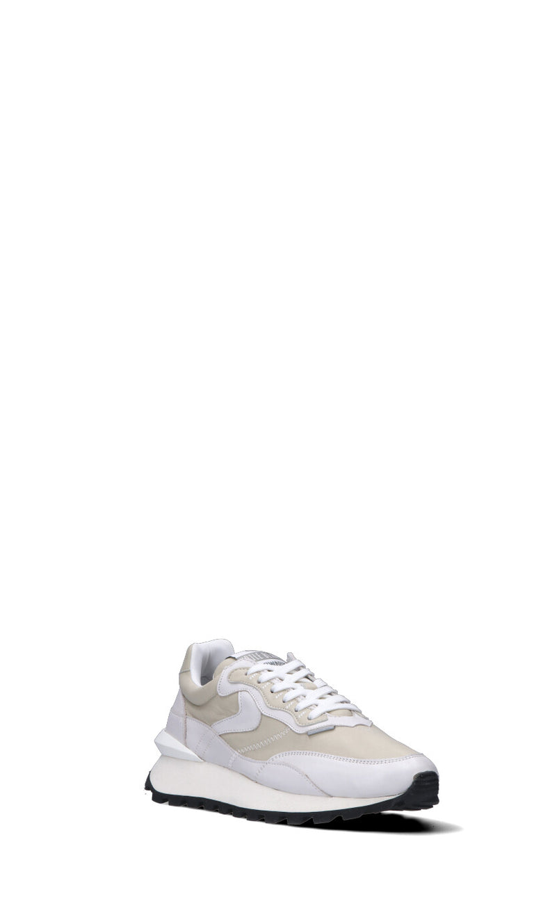 VOILE BLANCHE Sneaker uomo panna/bianca in pelle