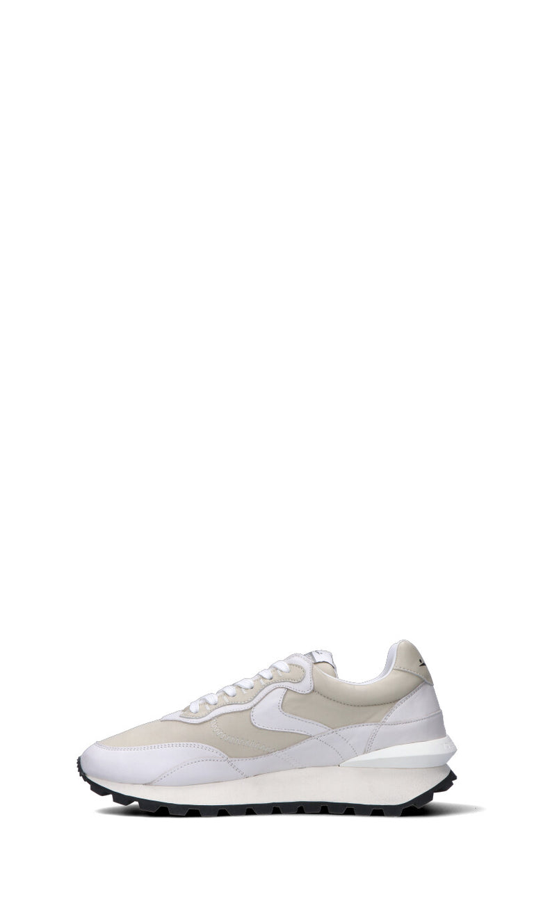 VOILE BLANCHE Sneaker uomo panna/bianca in pelle