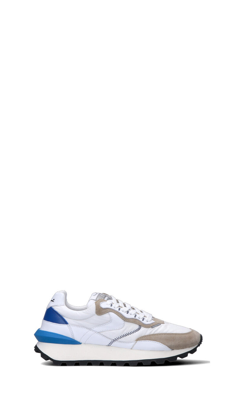 VOILE BLANCHE Sneaker uomo bianca/blu in suede