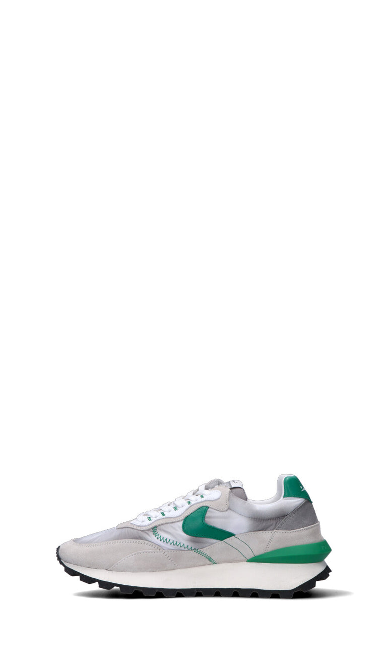 VOILE BLANCHE Sneaker uomo grigia/verde in suede