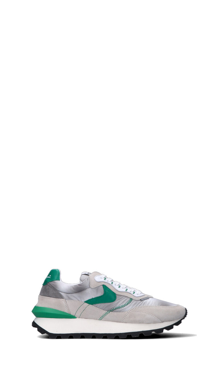 VOILE BLANCHE Sneaker uomo grigia/verde in suede