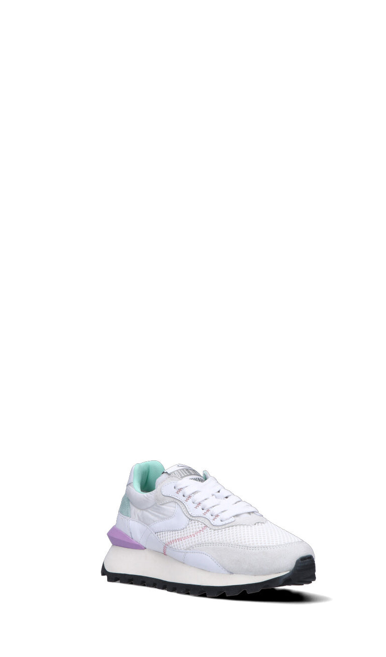 VOILE BLANCHE Sneaker donna bianca/acquamarina in suede