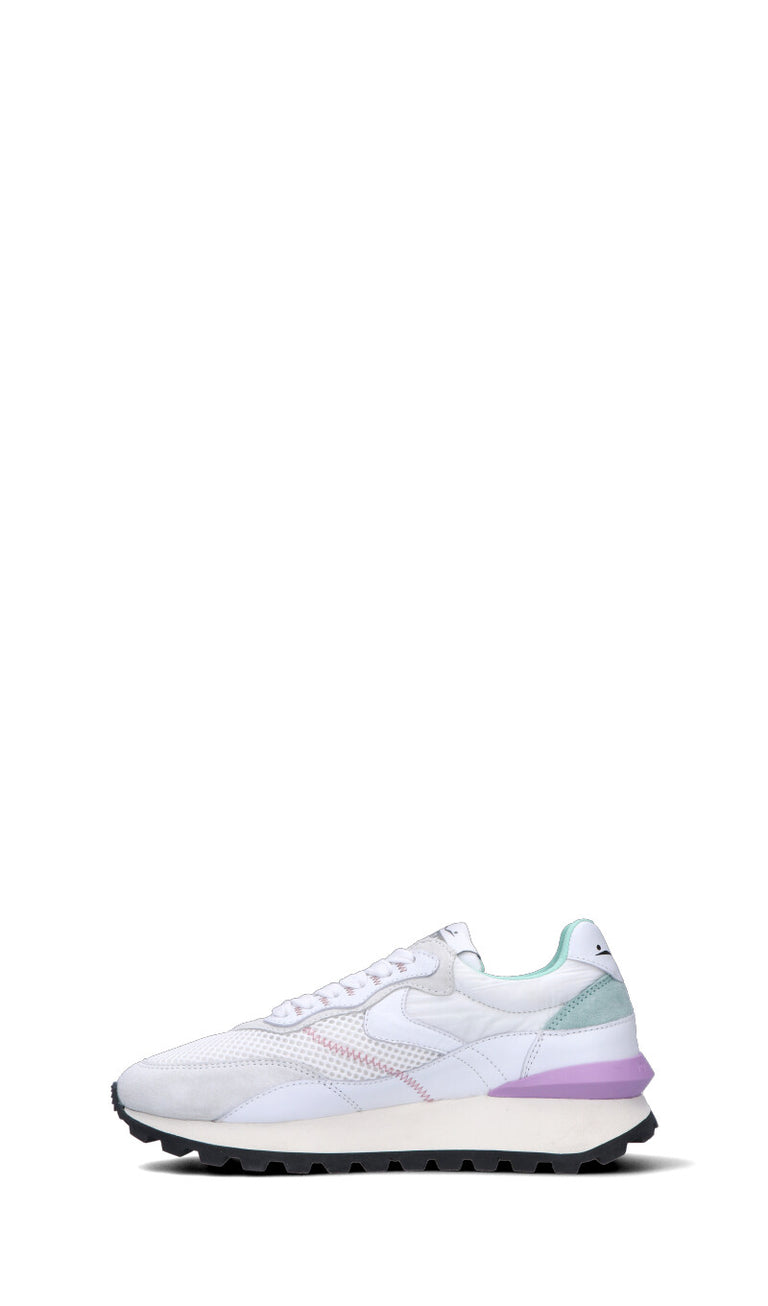 VOILE BLANCHE Sneaker donna bianca/acquamarina in suede