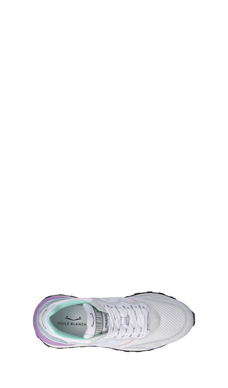 VOILE BLANCHE Sneaker donna bianca/acquamarina in suede