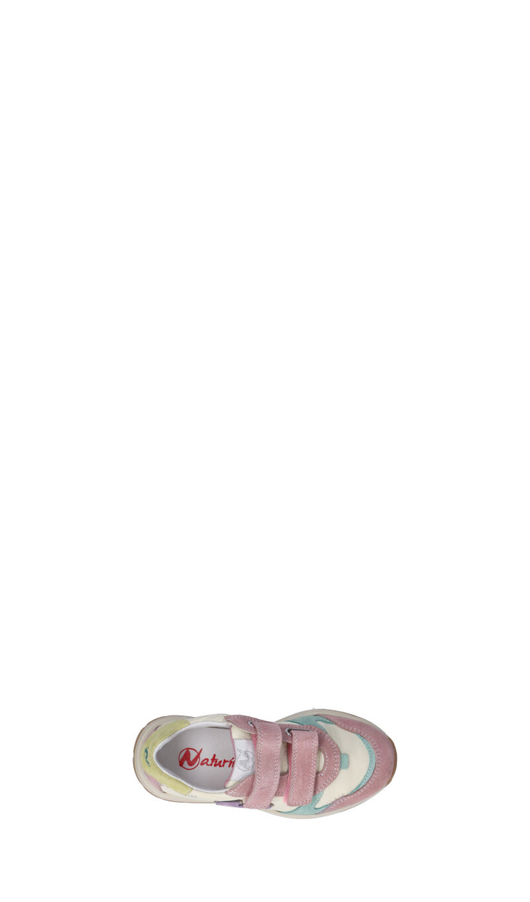 NATURINO Sneaker bambina panna/rosa in suede
