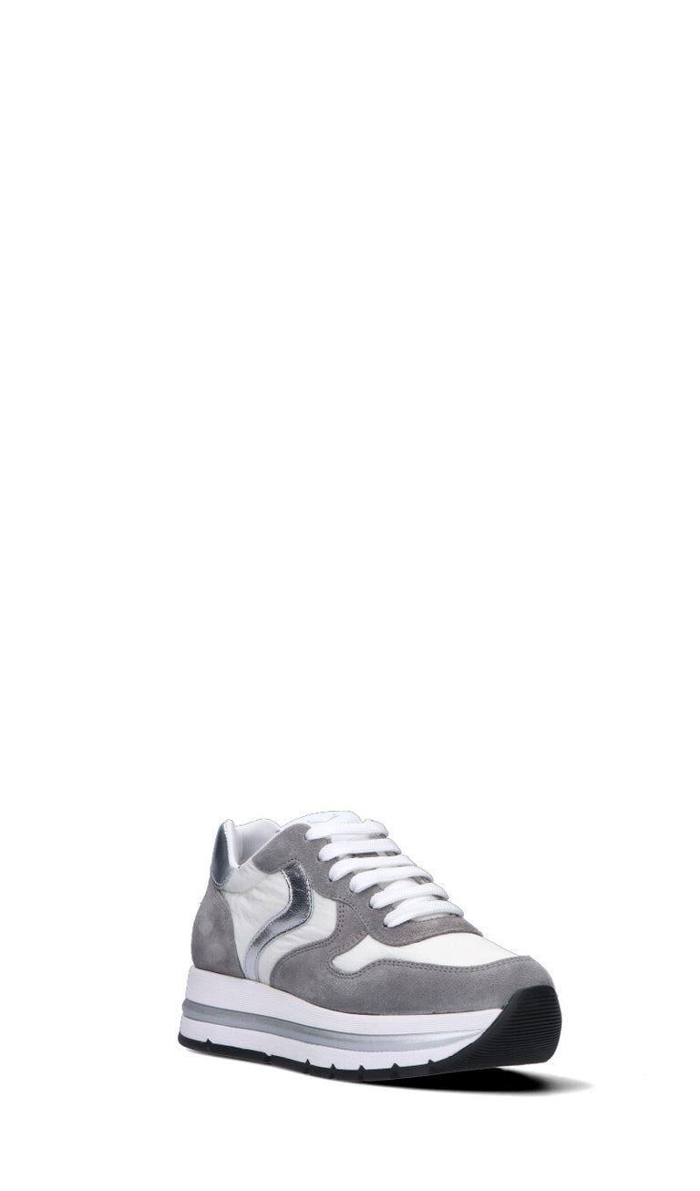 VOILE BLANCHE Sneaker donna grigia/bianca in suede