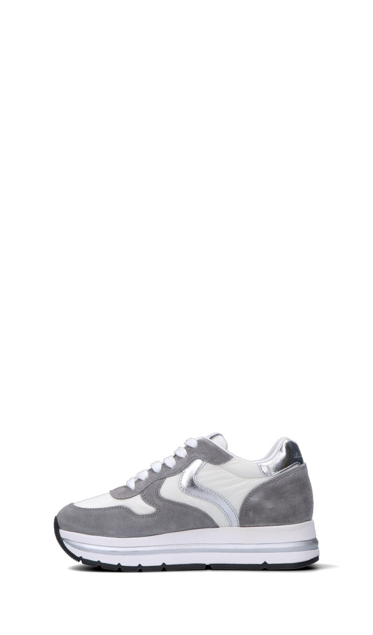 VOILE BLANCHE Sneaker donna grigia/bianca in suede