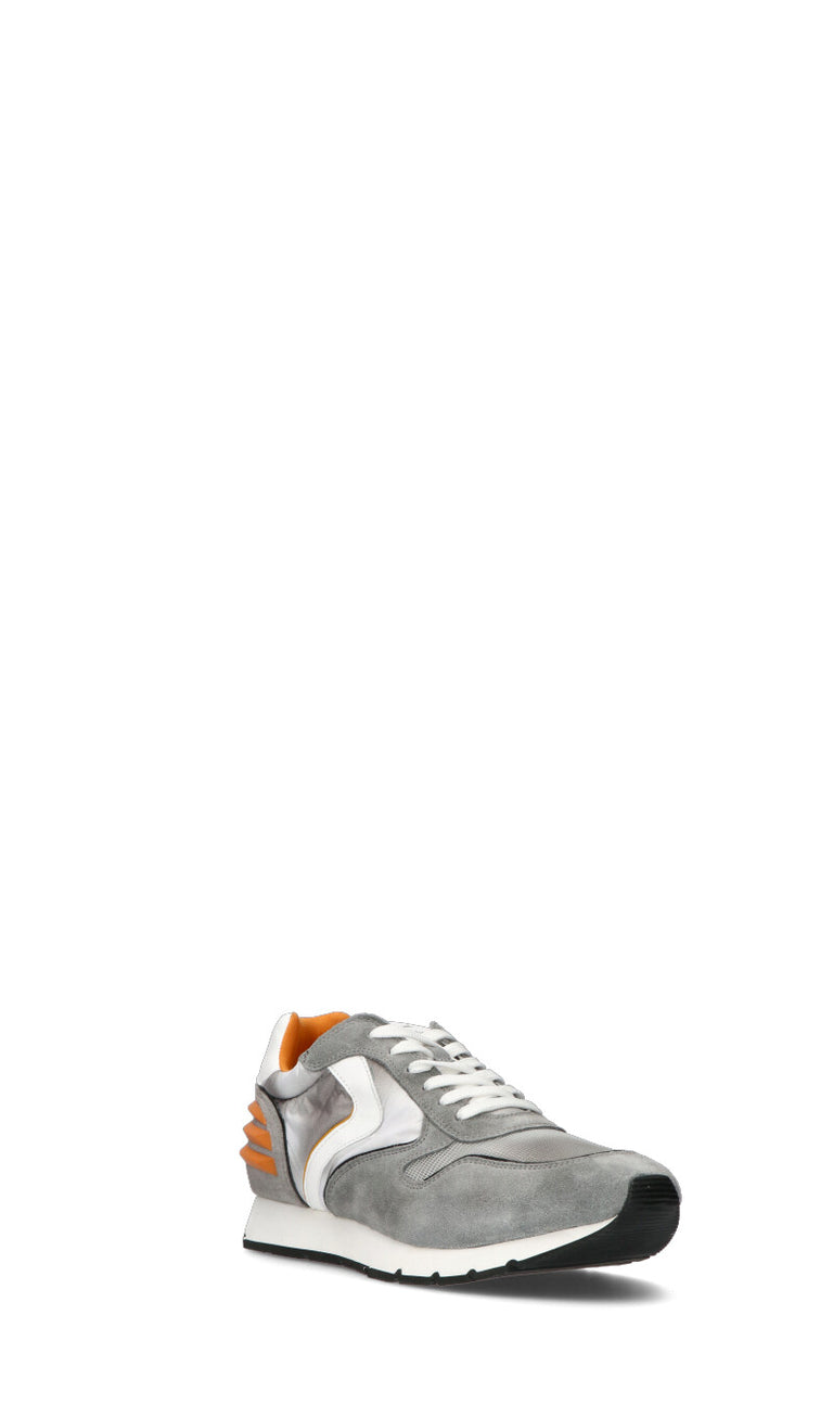 VOILE BLANCHE Sneaker uomo grigia/arancio in suede