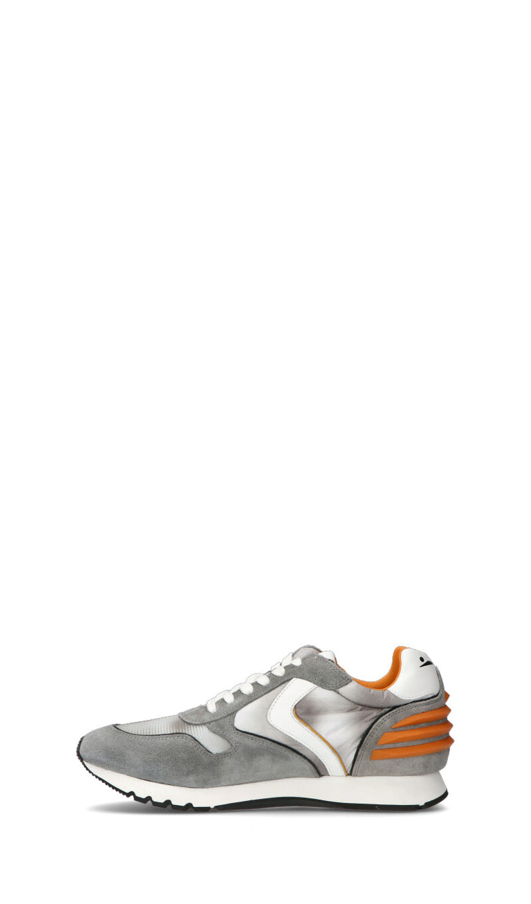 VOILE BLANCHE Sneaker uomo grigia/arancio in suede