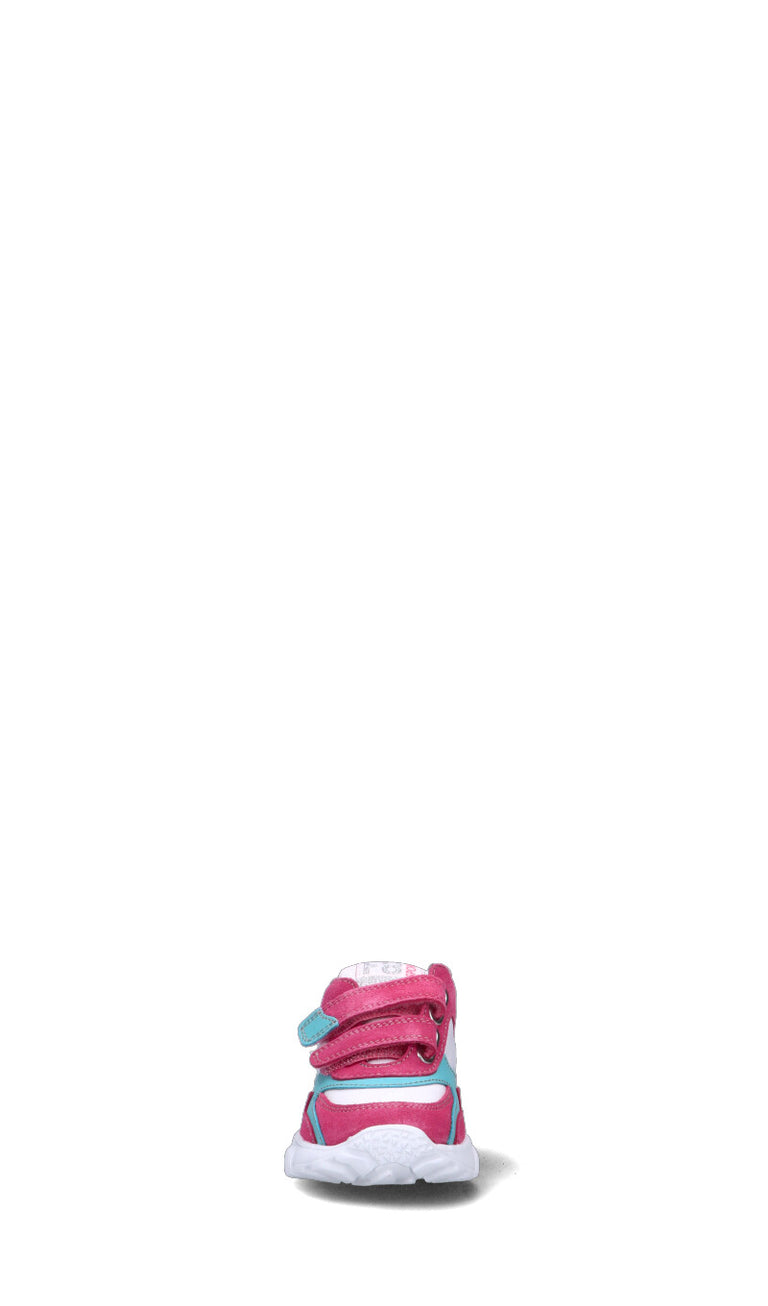 FALCOTTO Sneaker bimba rosa/bianca/azzurra/verde in suede
