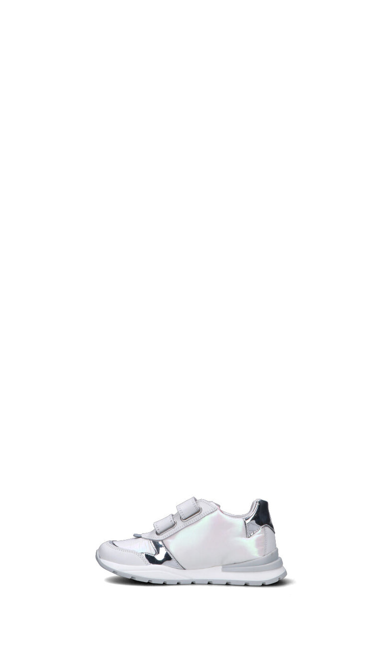 NATURINO Sneaker bimba bianca/argento in pelle