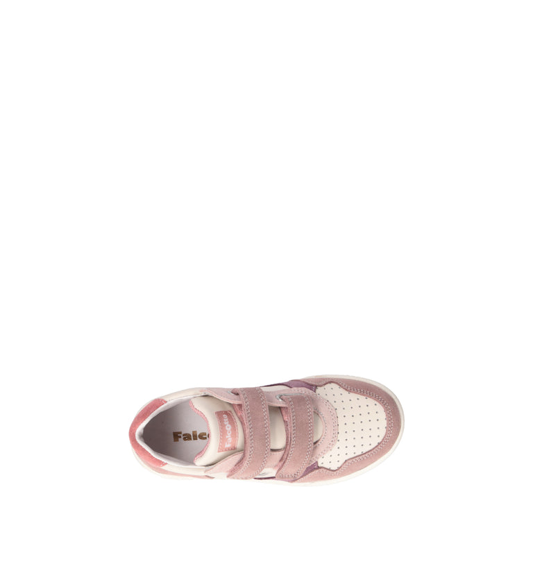FALCOTTO Sneaker bimba rosa in pelle