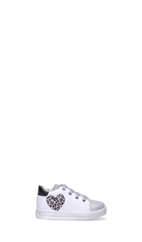 FALCOTTO Sneaker bimba bianca/nera in pelle