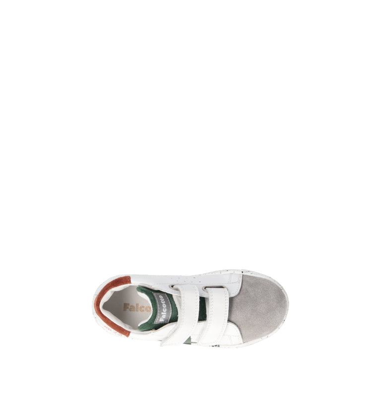 FALCOTTO Sneaker bimbo bianca in pelle