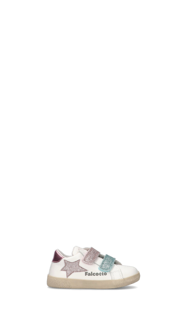 FALCOTTO Sneaker bimba bianca in pelle