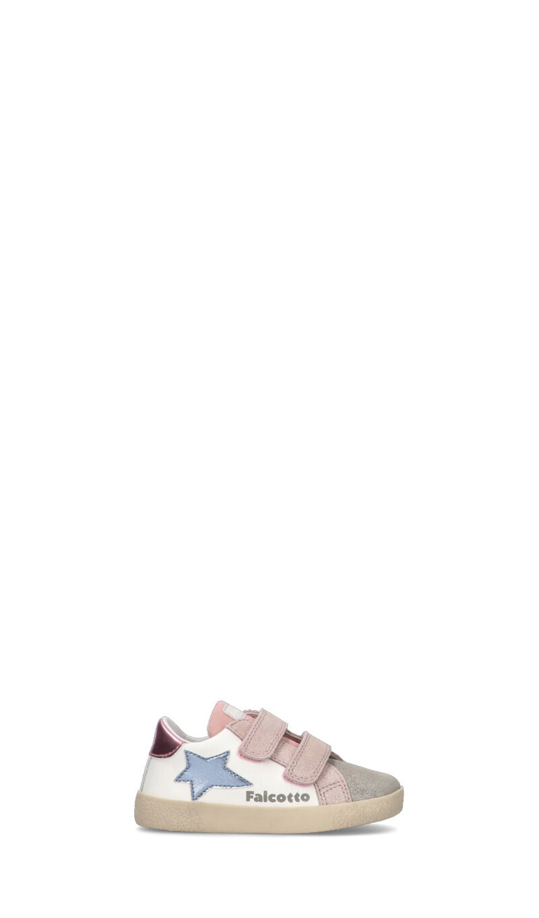 FALCOTTO Sneaker bimba bianca/rosa
