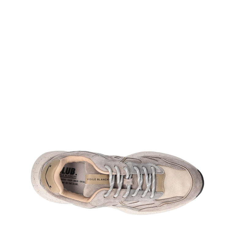 VOILE BLANCHE Sneaker uomo grigia in suede