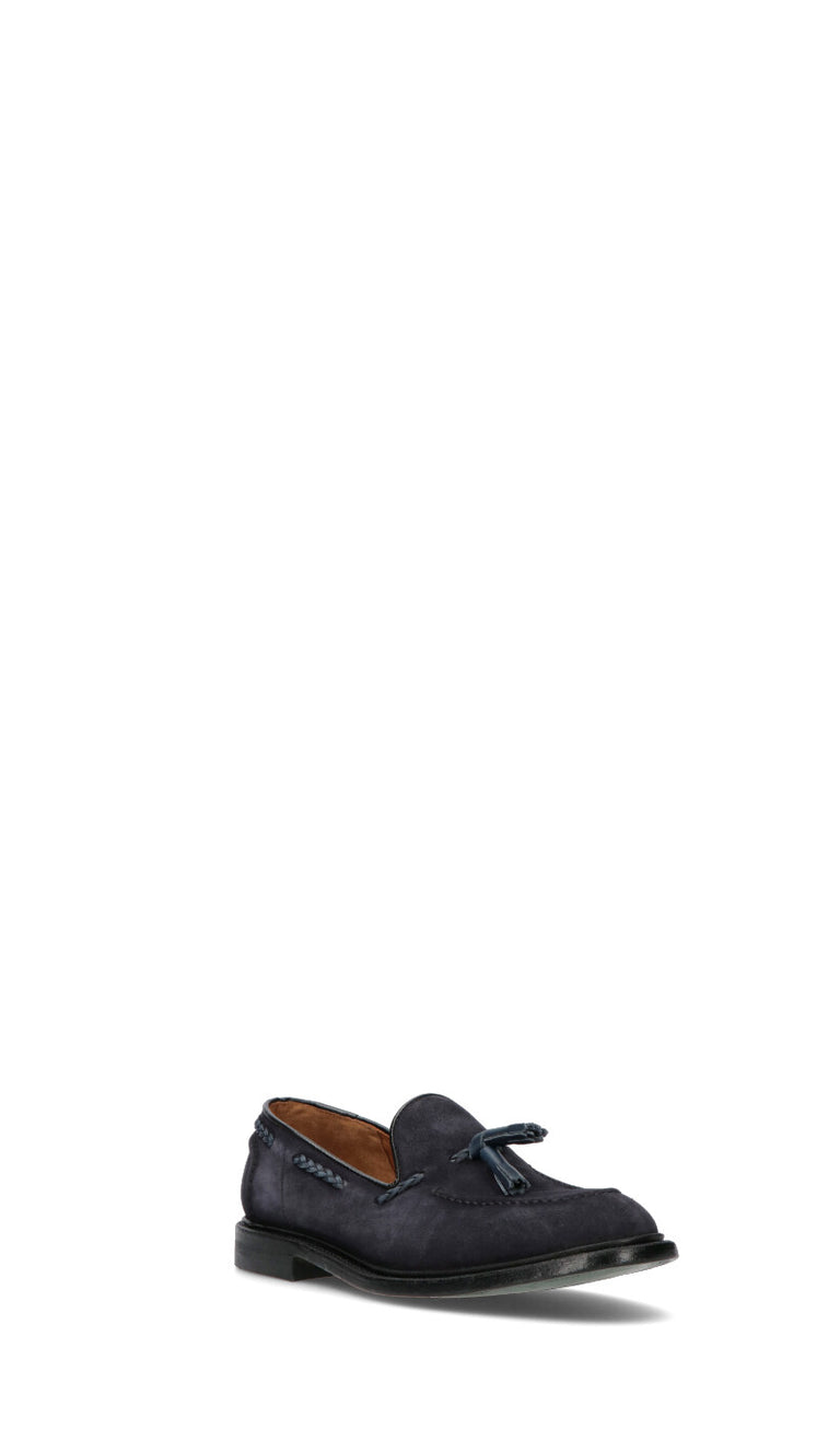 GREEN GEORGE Mocassino uomo blu in suede