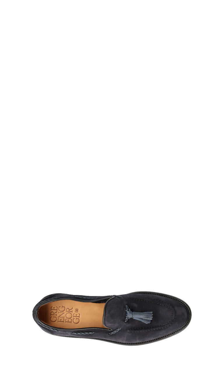 GREEN GEORGE Mocassino uomo blu in suede