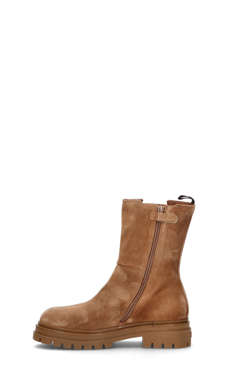ALVIERO MARTINI Tronchetto ragazza cammello in suede