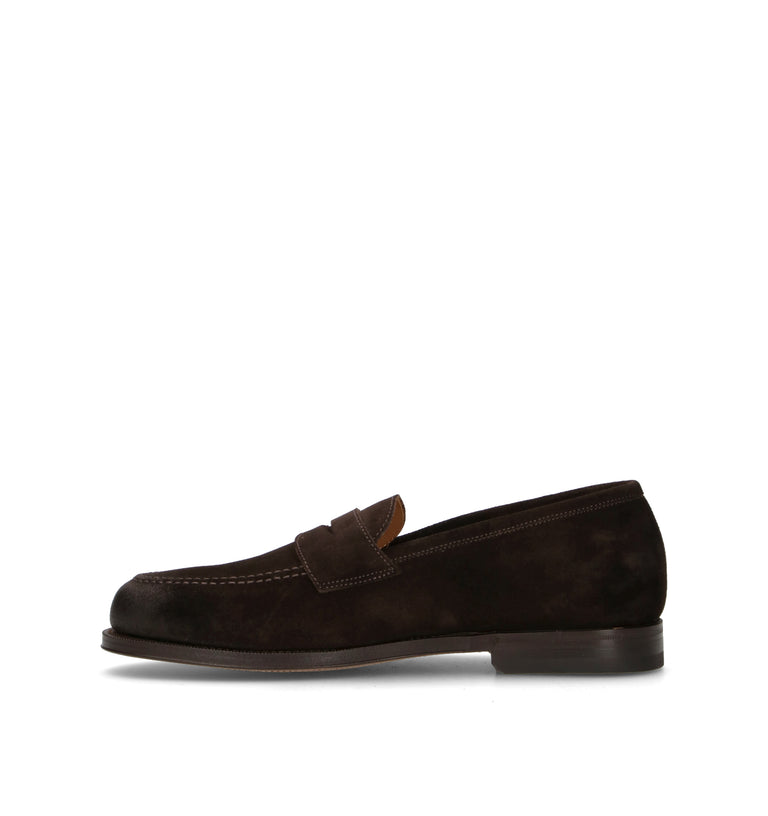 GREEN GEORGE Mocassino uomo testa di moro in suede