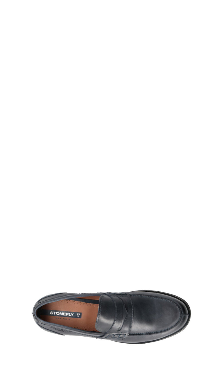 STONEFLY Mocassino uomo blu in pelle
