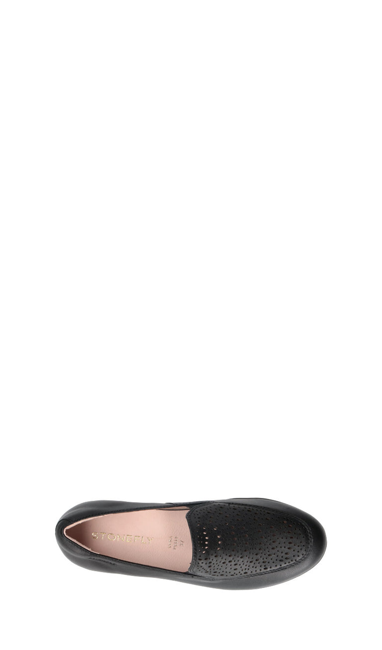 STONEFLY Mocassino comfort donna nero in pelle