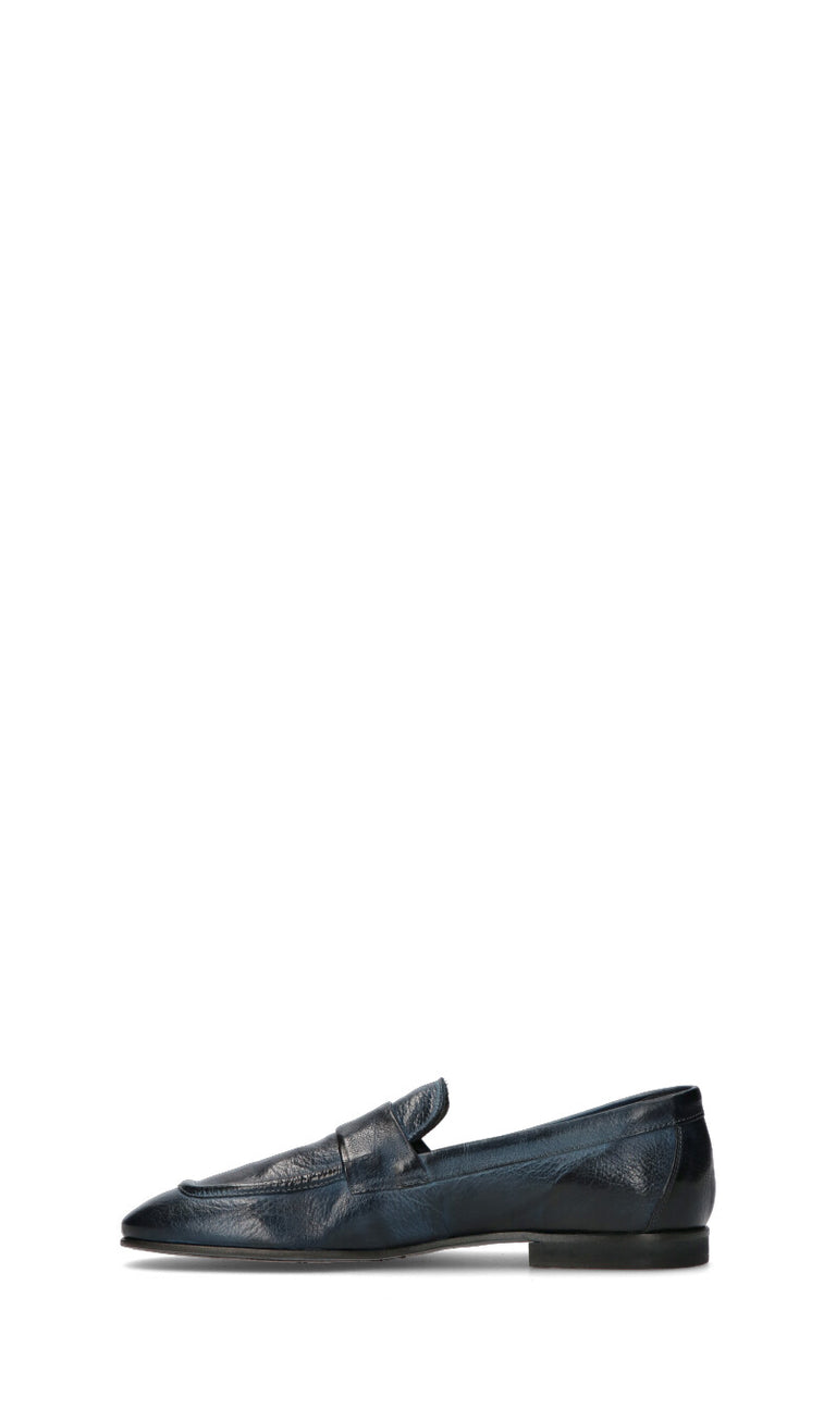 PAWELK'S Mocassino uomo blu in pelle