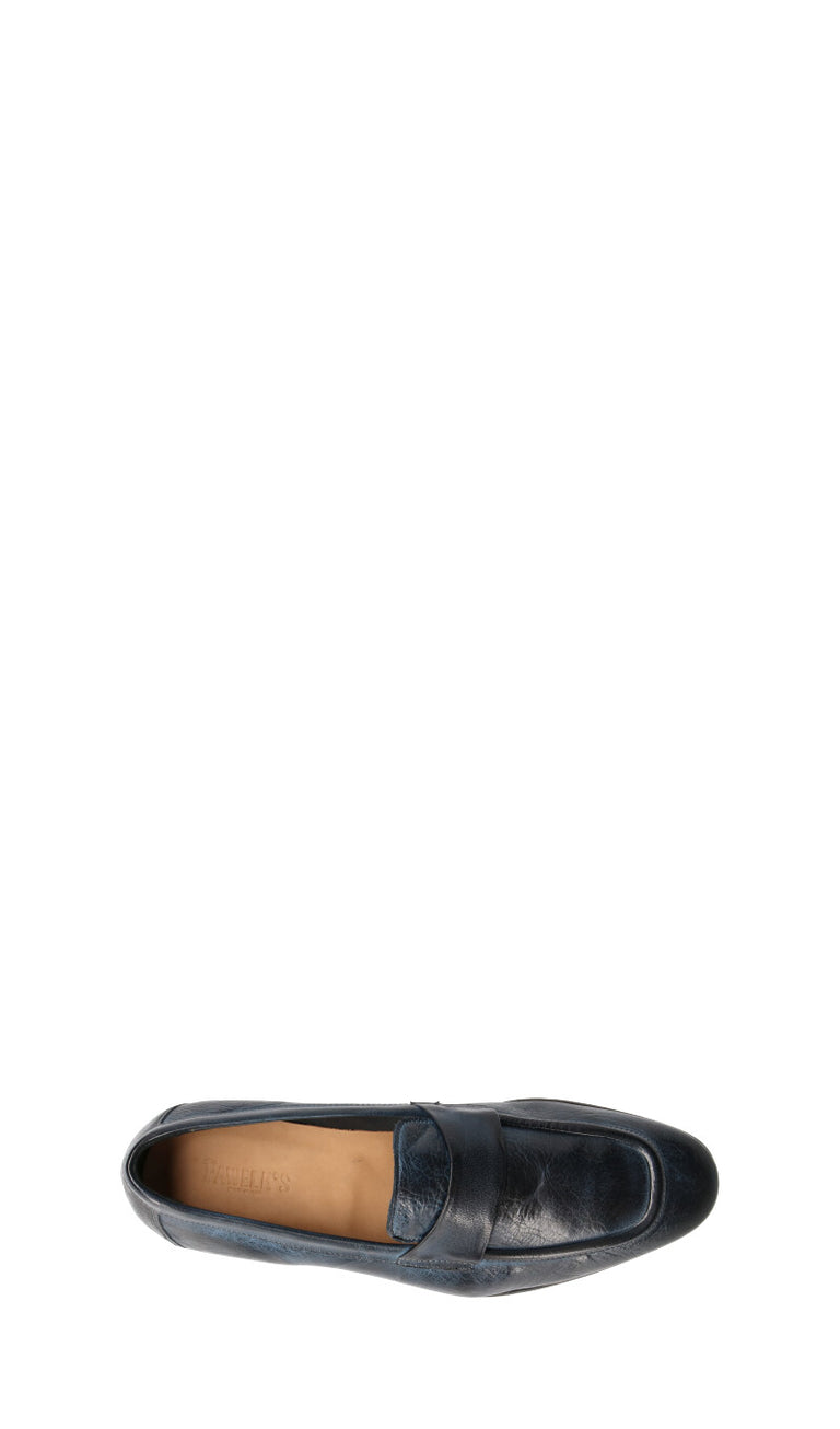 PAWELK'S Mocassino uomo blu in pelle