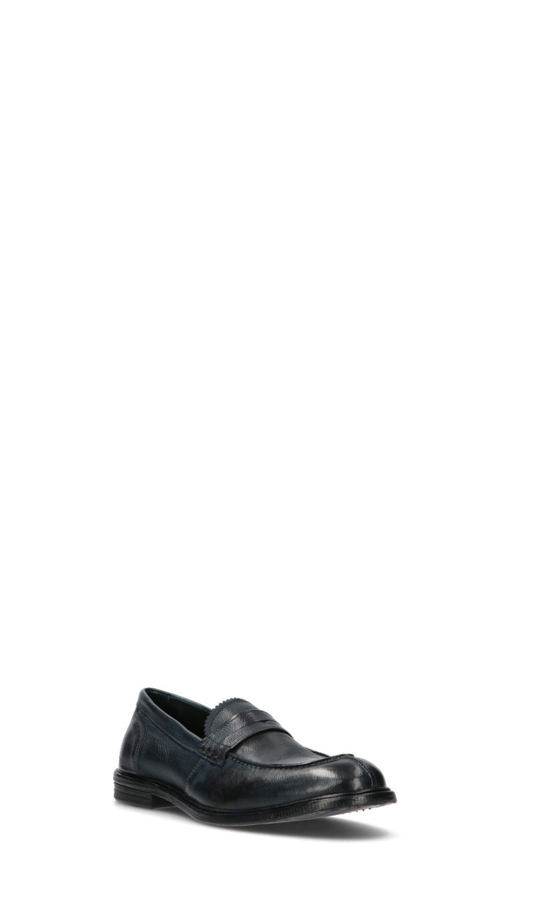 PAWELK'S Mocassino uomo blu in pelle