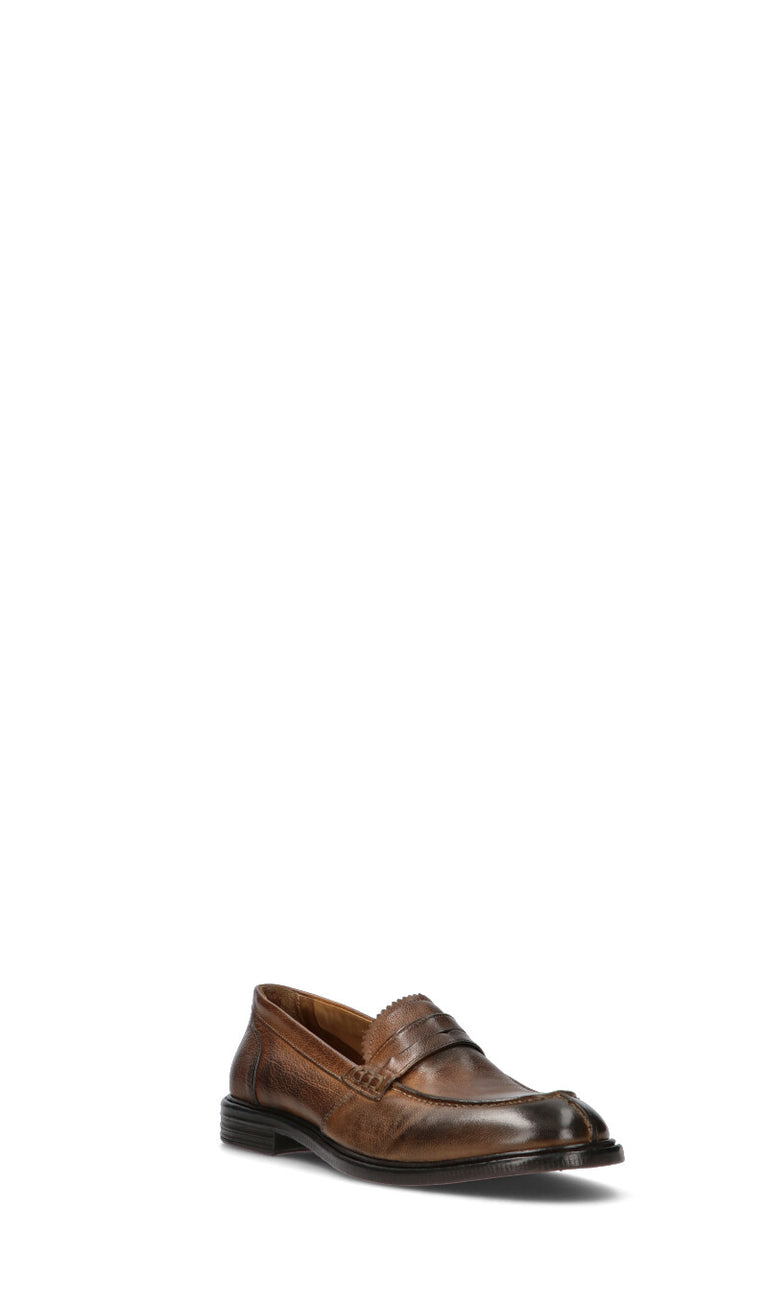 PAWELK'S Mocassino uomo bruno in pelle