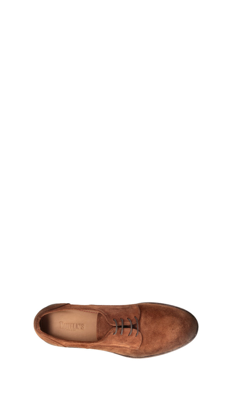 PAWELK'S Stringata uomo marrone in suede
