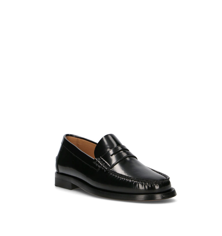 ANTICA CUOIERIA Mocassino uomo nero in pelle