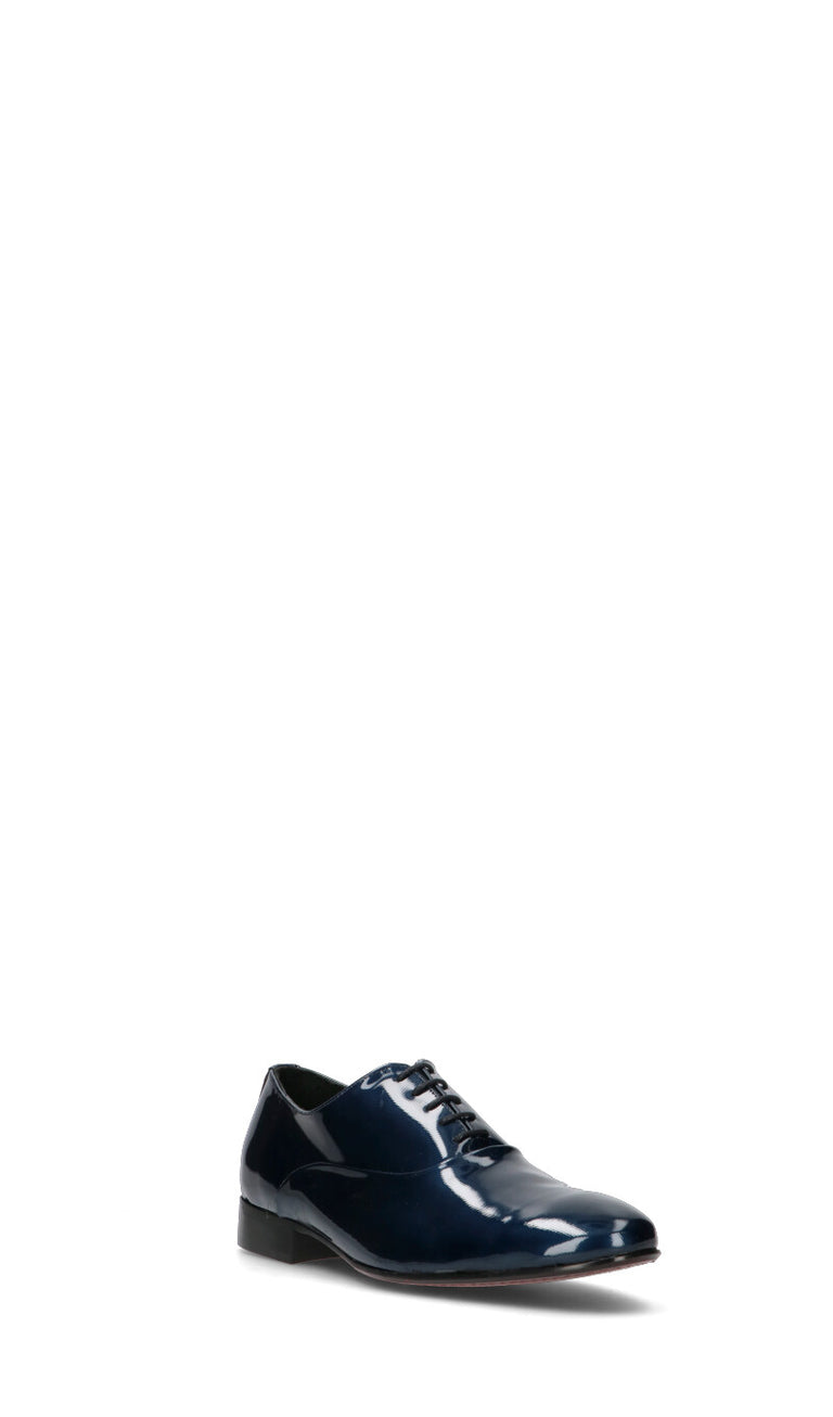 EVEET Stringata uomo blu in pelle