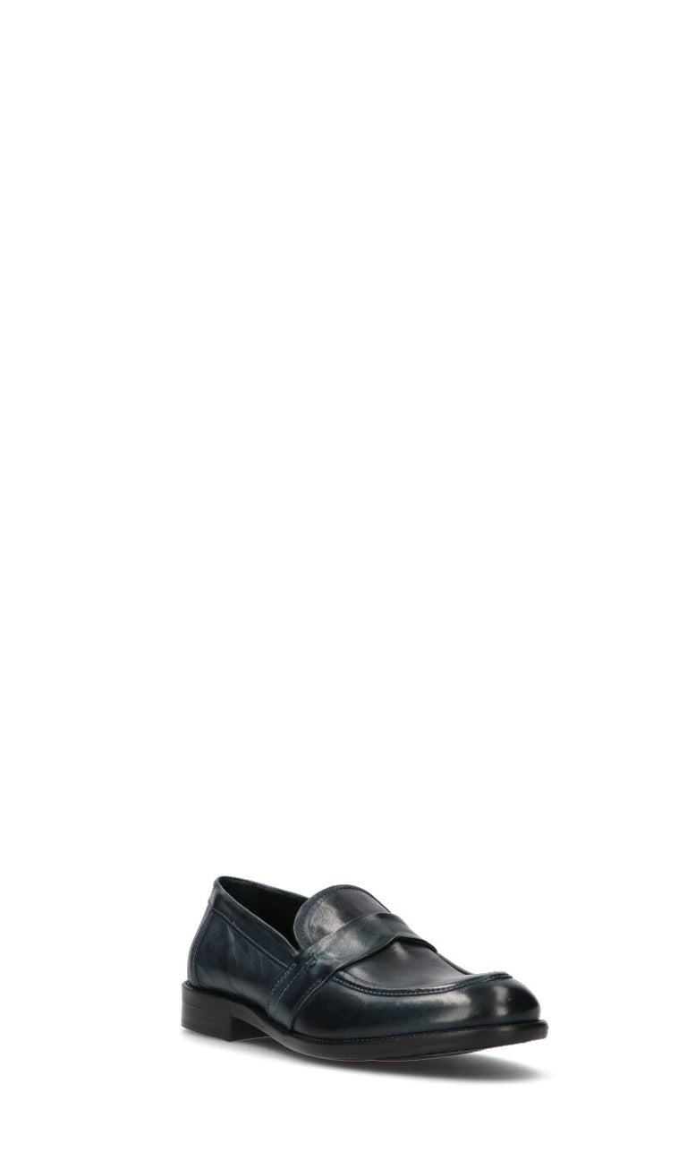 PAWELK'S Mocassino uomo blu in pelle