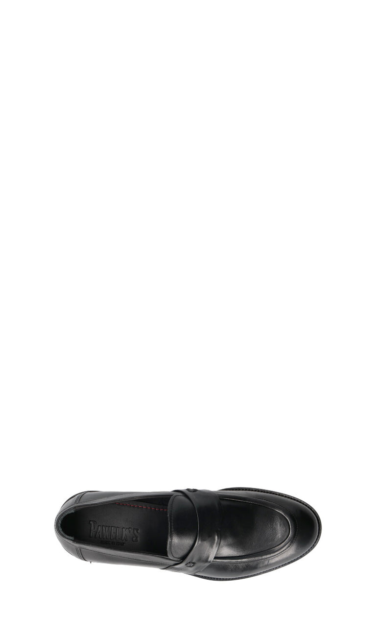PAWELK'S Mocassino uomo nero in pelle