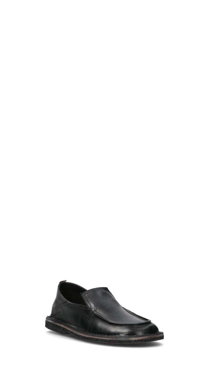 MOMA Mocassino uomo nero in pelle