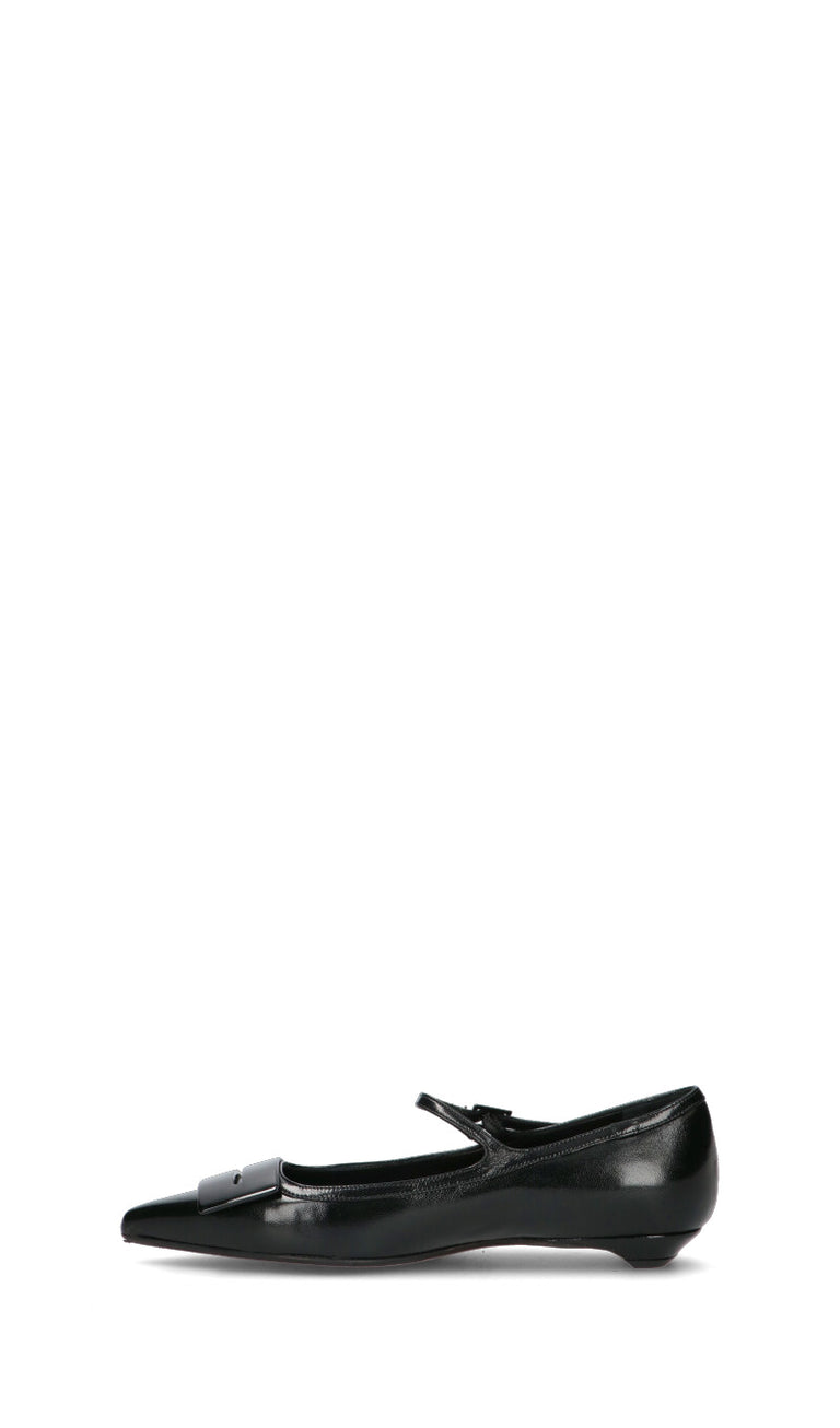 CHANTAL 1962 Ballerina donna nera in pelle