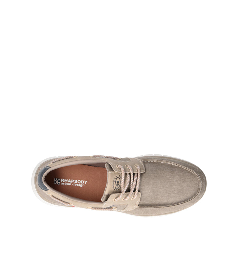RHAPSODY Scarpa barca uomo beige