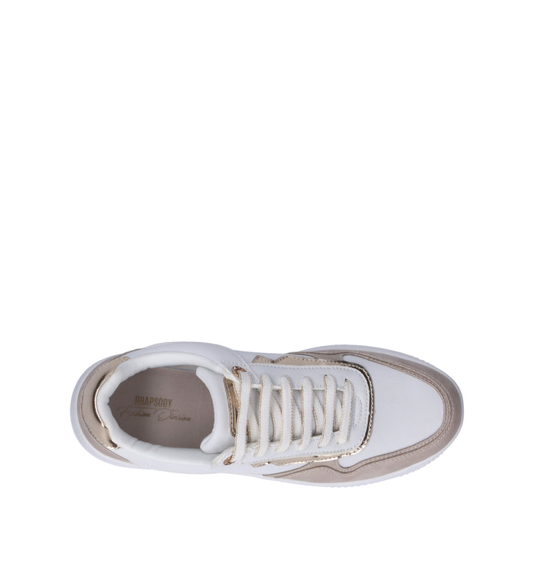 RHAPSODY Sneaker donna bianca/beige